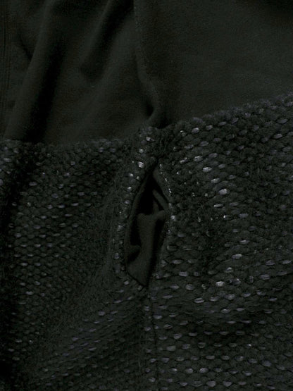 トゥービーシック W7F06-229-09 ワンピース 46 ブラック ニット ダブルジップ ストレッチ素材 ITC0CTWAJFZR