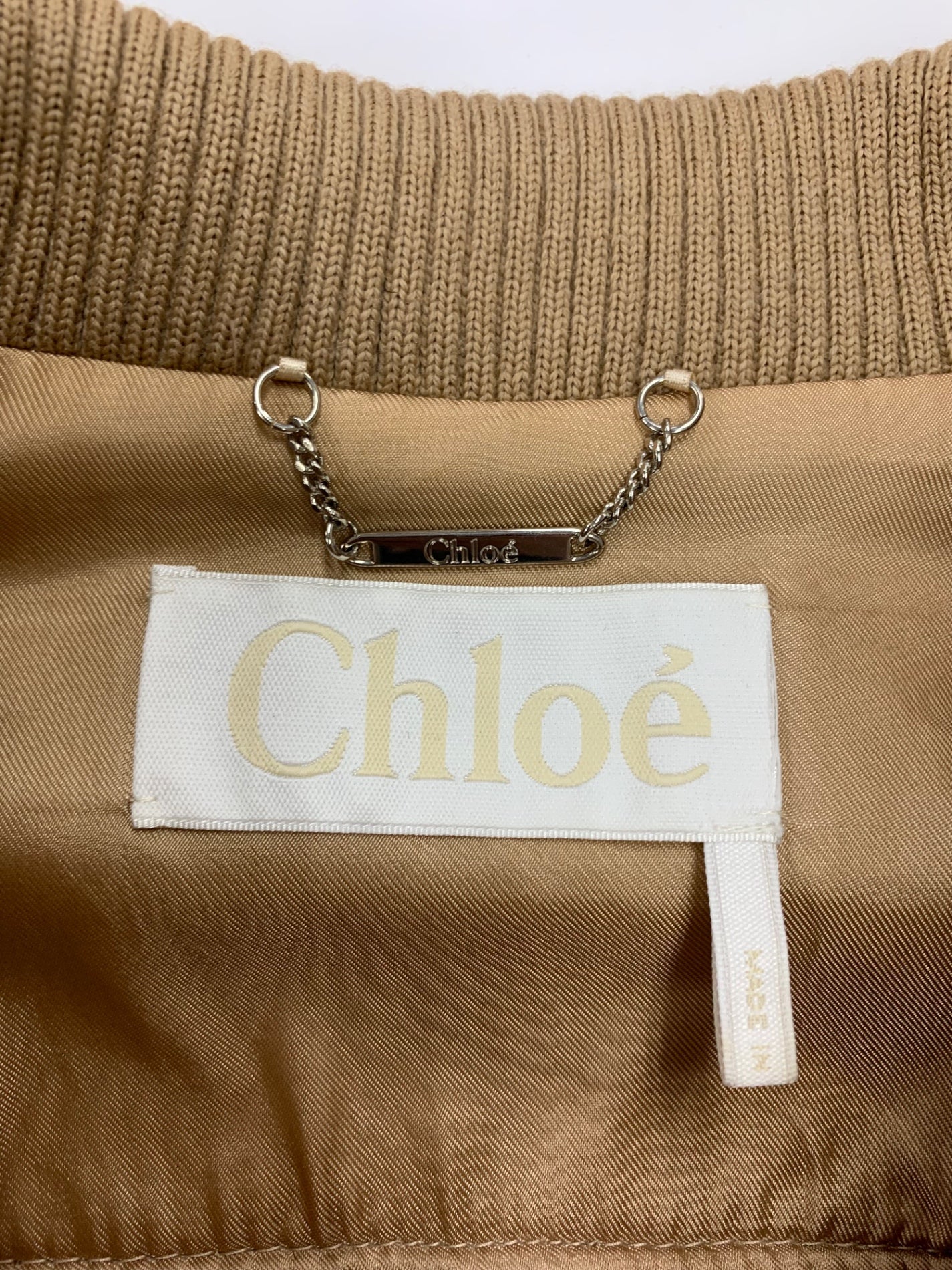 クロエ CHC19WMA 2707827834 ポンチョ 34 ベージュ シルバーボタン ニット襟 ITAN6PRZFZAC