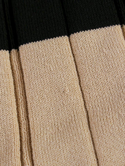 トゥービーシック W5S08-219-05 スカート 40 ベージュ ブラック ニット ボーダー ITFPXLKI7MSS