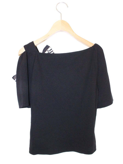 エムズグレイシー 015334 Tシャツ カットソー 38 ブラック リボン IT0O3UP8KGZY