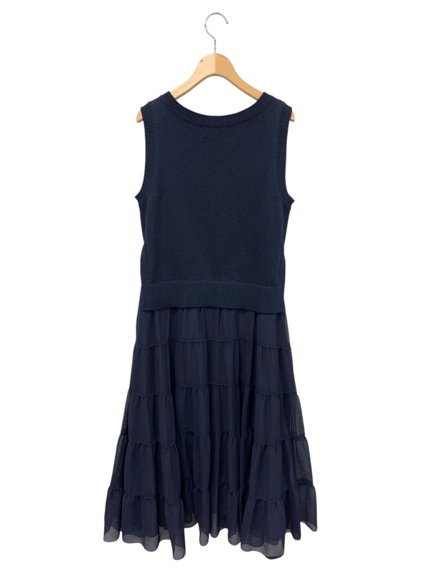 アディアム Tabi Knit Dress 43416 ワンピース S ネイビー タビニットドレス ITJN9X6XSZUO