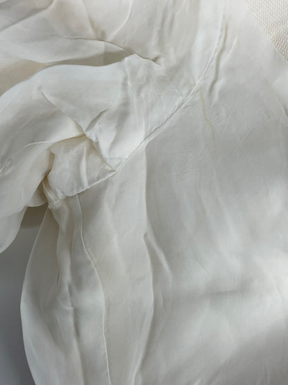 ハロッズ 17100711 ジャケット 3 アイボリー シルク コットン ノーカラー IT5EH2T13HDW 【SALE】
