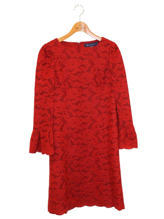 エムズグレイシー 321568 ワンピース 36 レッド ウール ITISE83MIJ6G