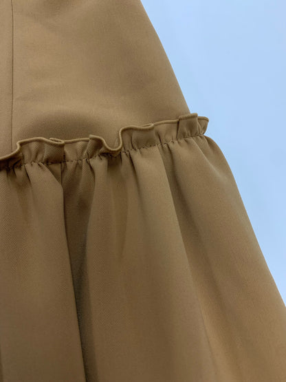 フォクシーニューヨーク Tuck＆Gather Dress 38985 ワンピース 40 ブラウン ITBKHULALBK4