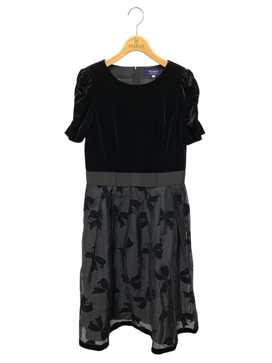 エムズグレイシー 上ベロアコンビワンピース 411512 40 ブラック 蝶 IT663ZIGEEHB