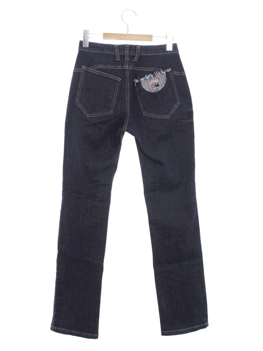 アルベロベロ 318090 デニムパンツ M ネイビー パッチワーク ビジュー IT6YMBK11OIQ