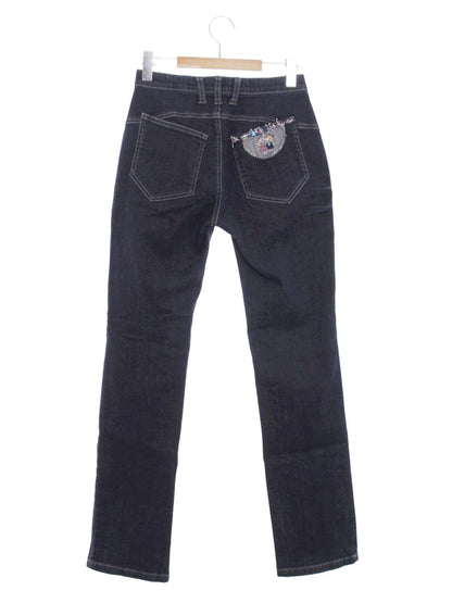 アルベロベロ 318090 デニムパンツ M ネイビー パッチワーク ビジュー IT6YMBK11OIQ