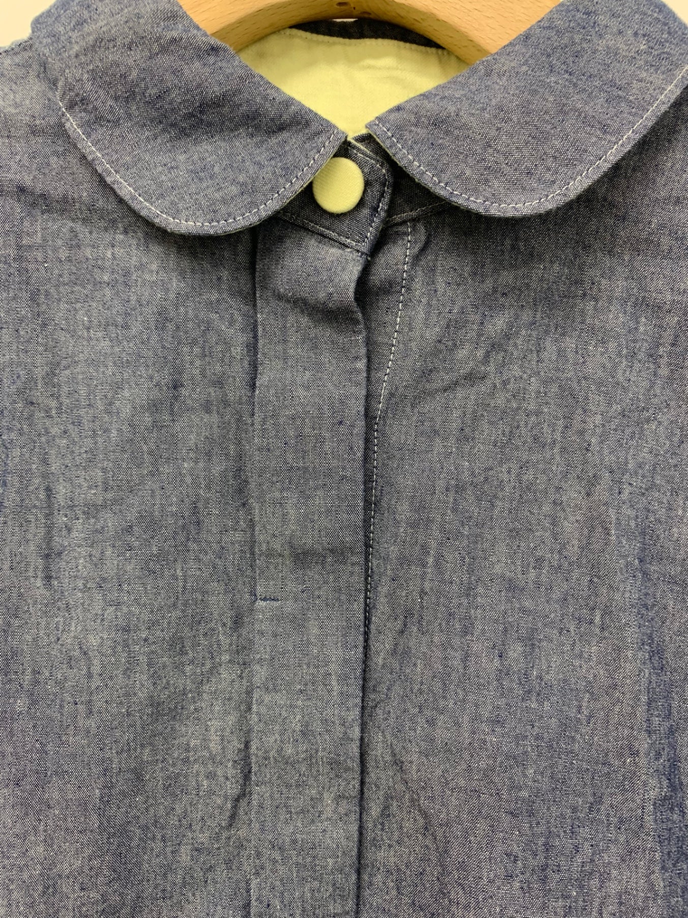 ヨリ YR21-24010SP ブラウス 36 ネイビー デニム調 ITULYQD8ZWVW