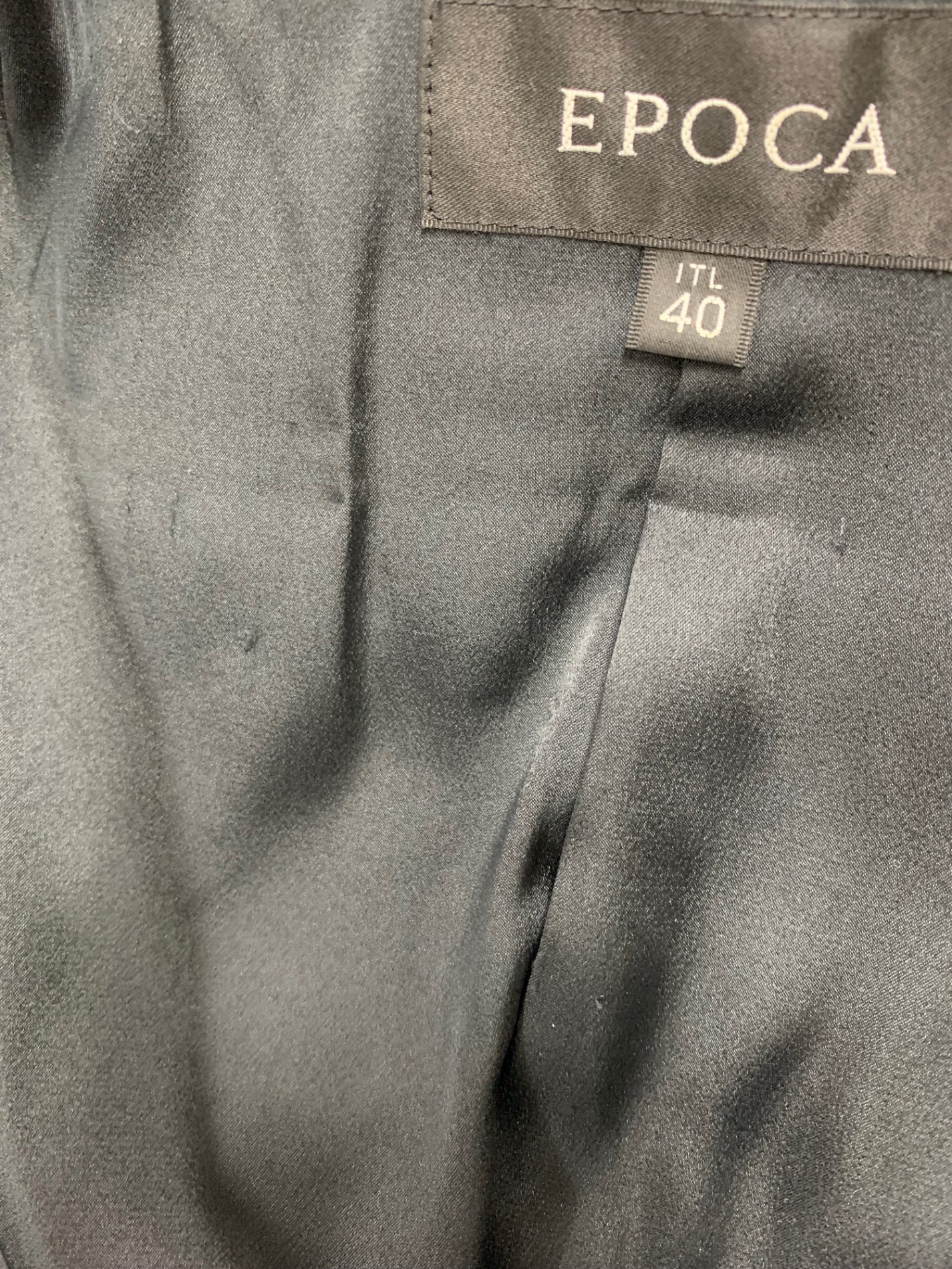 エポカ KA107-057-09 ダウンジャケット 40 ブラック ビジュー ベロア ITJ27FL8YT18