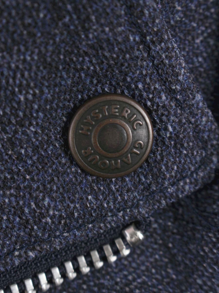 ヒステリックグラマー 01171AB01 デニムジャケット M ネイビー ダブルライダース ITX8XY55G9ZE