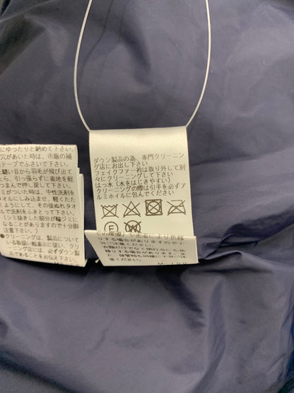 エムズグレイシー フェイクファー付きロングダウンコート 319605 38 ネイビー カメリアジップ IT97AZHWLHTE