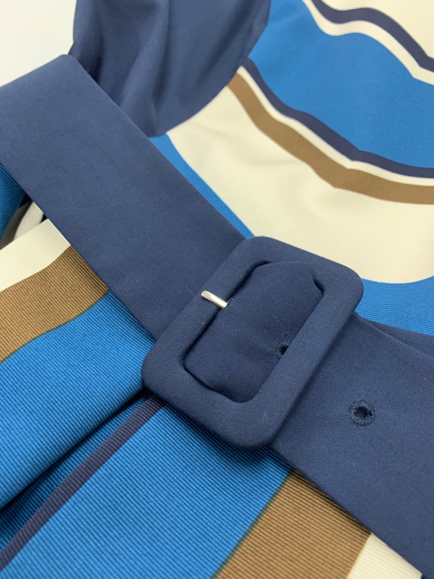 エムズグレイシー 011509 ワンピース 38 ブルー ベルト IT72DVFN3ITW