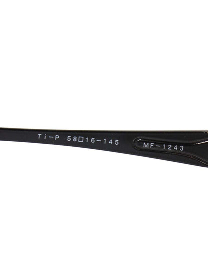 マサキマツシマ MF-1243 メガネ ブラック メタルフレーム ハーフリム（ナイロール）スクエア ITQSTDU04EDG