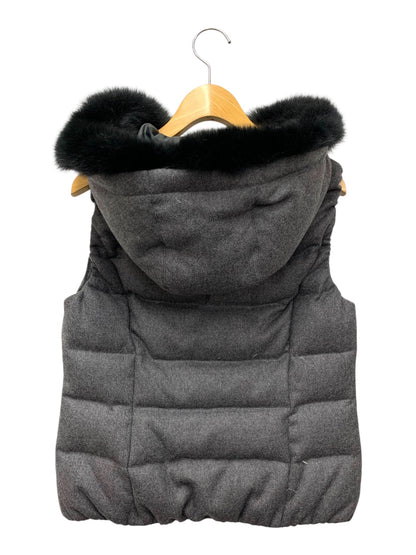アナイ 17327-01-92-360 ダウンベスト 36 グレー リバーシブル フォックスファー IT7X7G92XESG