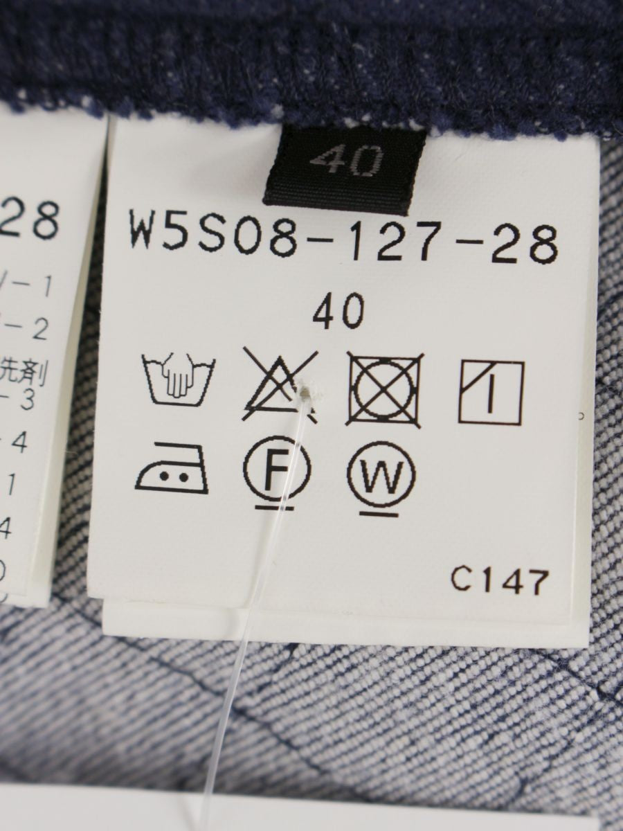 トゥービーシック W5S08-127-28 スカート 40 ネイビー デニム ビジュー ITSLBNVQTKEW