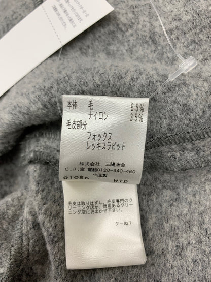 トゥービーシック ZKA23-953-07 コート グレー ショート フォックス レッキスラビット ファー 2way IT24TM55C0XN