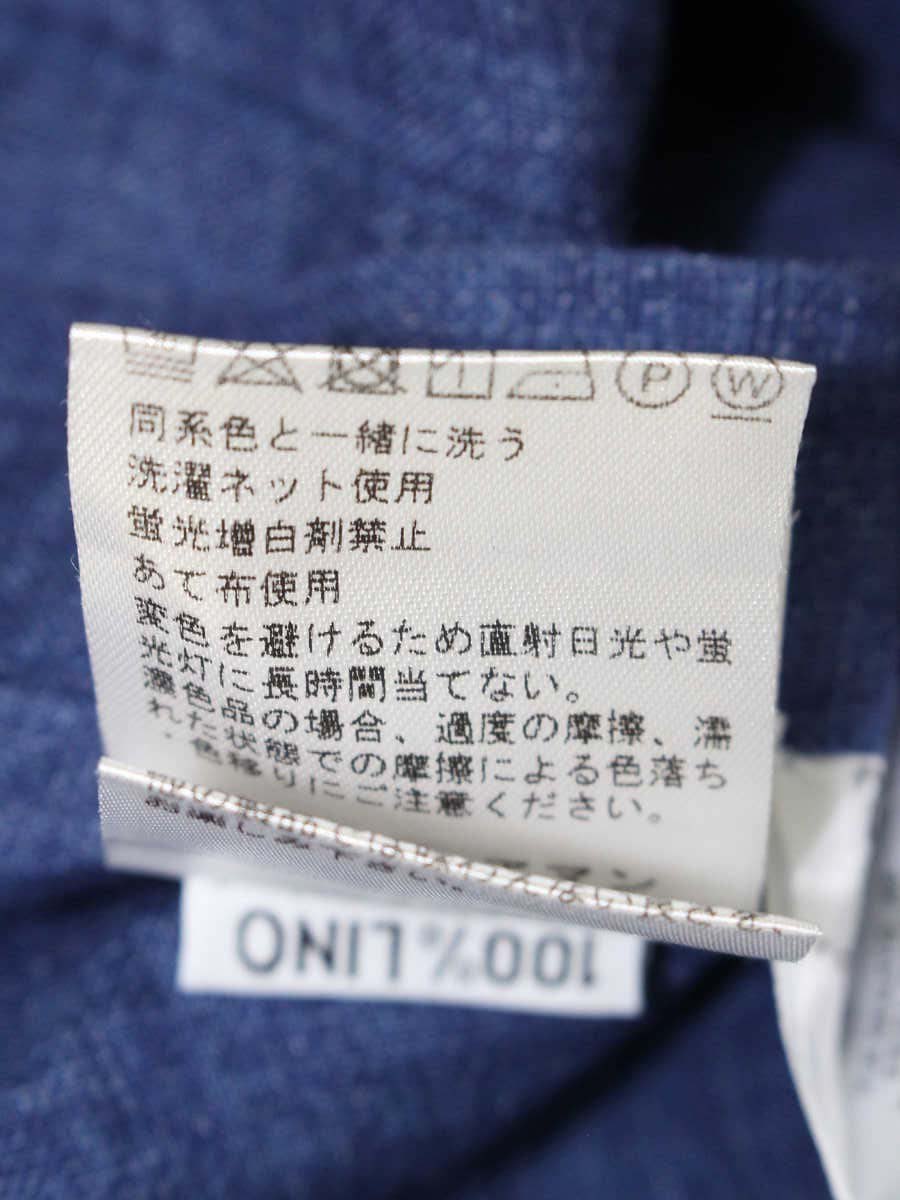 フィナモレ 29021-4 ブラウス M ブルー シャツ リネン 麻 ITPH2DK54EKY