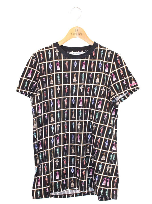 マックスマーラ 19460809 Tシャツ L ブラック プリント IT4LQCYZFL3X
