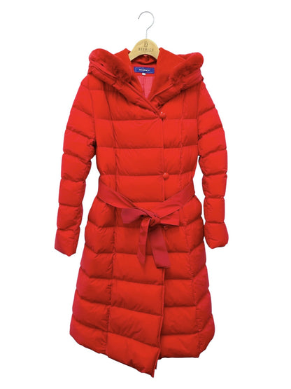 エムズグレイシー 019506 ダウンコート 38 レッド フード レッキスファー付き ITH55L4BVGYA