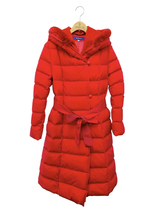 エムズグレイシー 019506 ダウンコート 38 レッド フード レッキスファー付き ITH55L4BVGYA
