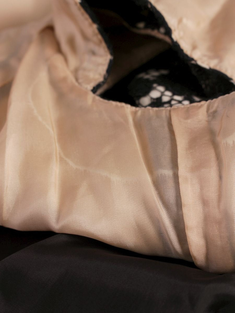 トッカ OPTOSA0730 ワンピース 0 ブラック 切替 レース フラワーモチーフ ITBUA8BBYMRS