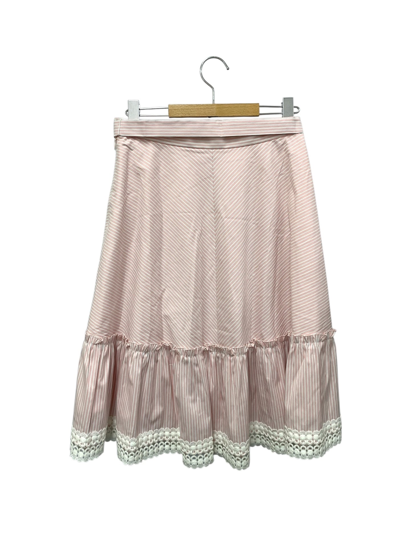 トゥービーシック W5S58-543-12 スカート 42 ピンク ストライプ ITH0I93TBOHI