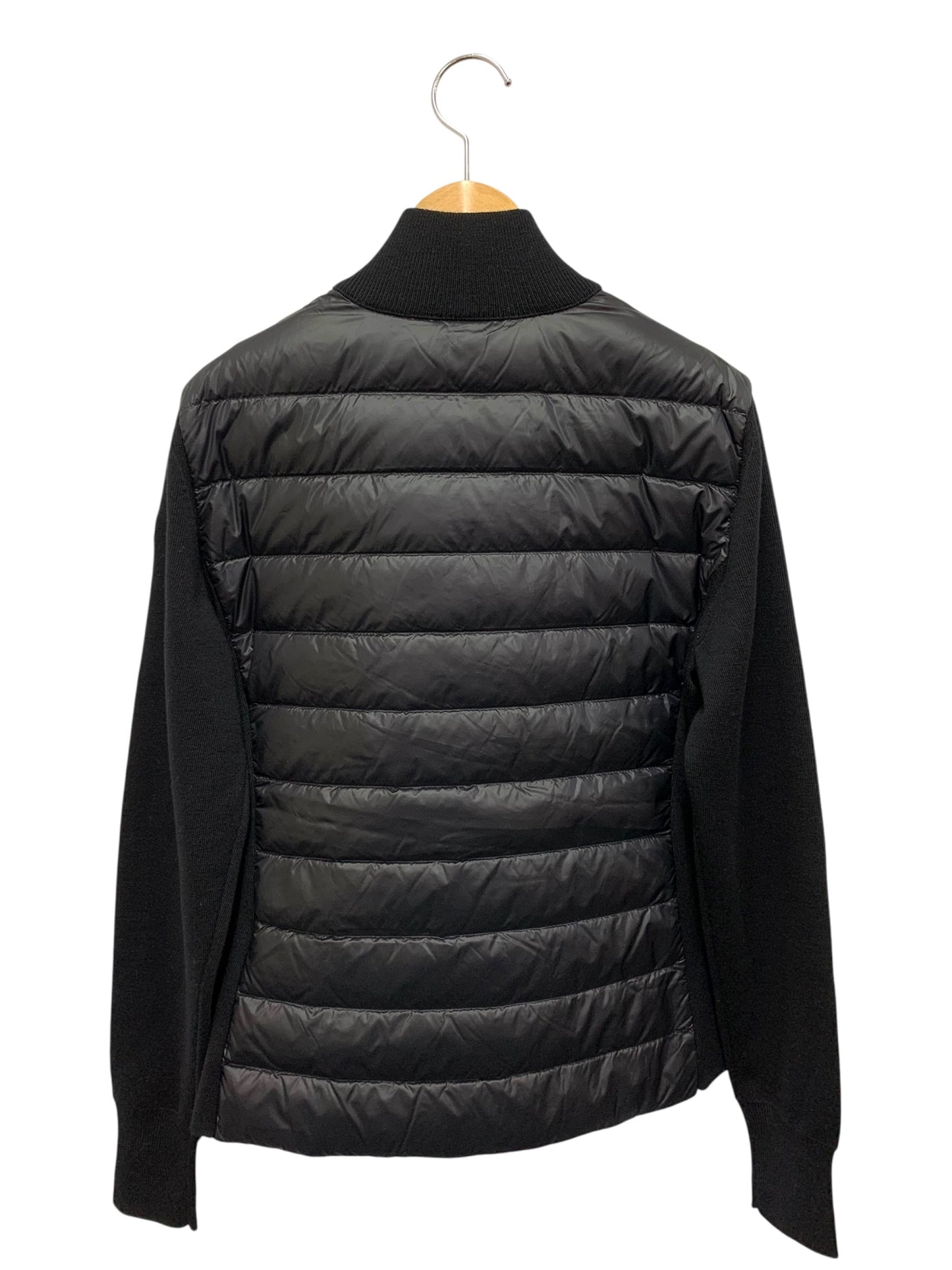 モンクレール CARDIGAN TRICOT 9B00018M1131 ダウンカーディガン S ブラック ジップアップ ITHUD0GCJUQW