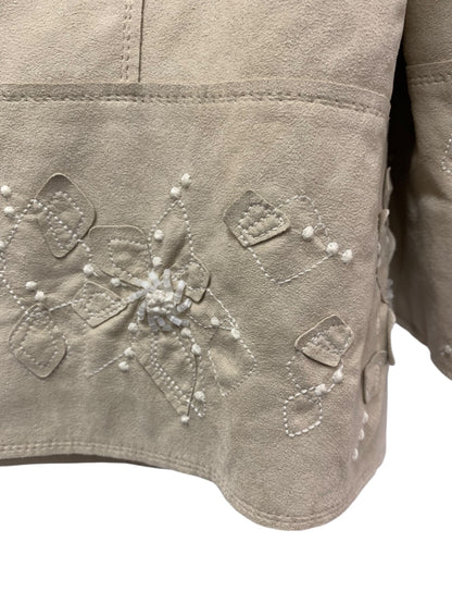 フォクシーブティック 25498 ジャケット 38 ベージュ フェイクレザー IT3N69SEE0XE