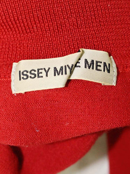 イッセイミヤケメン ME03KN003 タートルネックニット M レッド ウール ハイゲージ 銀タグ ITDPJVWUOLW6 【SALE】