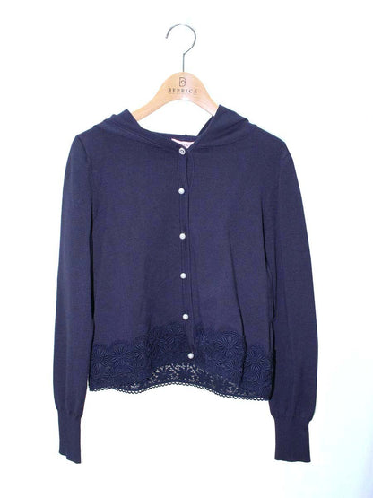 トッカ FLORAL KNIT KRTONS0030 パーカー M ネイビー ニットフーディ ITGCWGWK0JRC 【SALE】