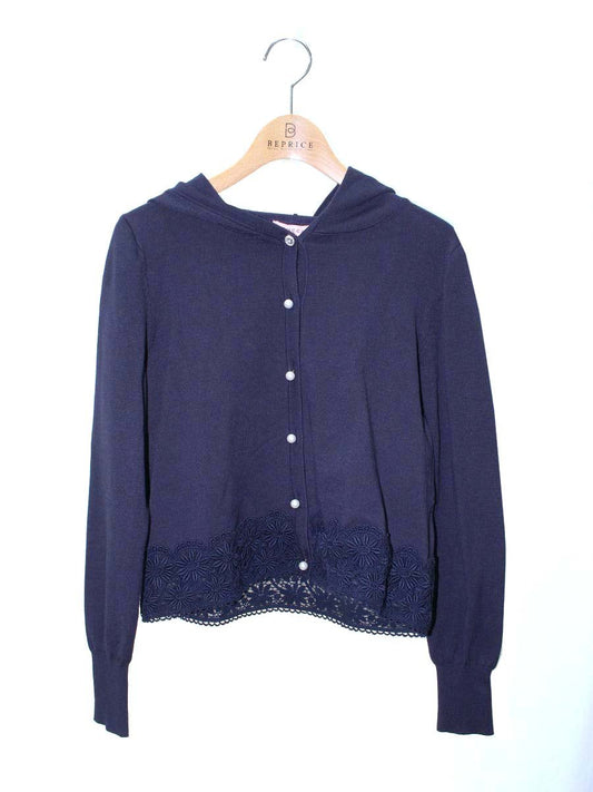 トッカ FLORAL KNIT KRTONS0030 パーカー M ネイビー ニットフーディ ITGCWGWK0JRC 【SALE】