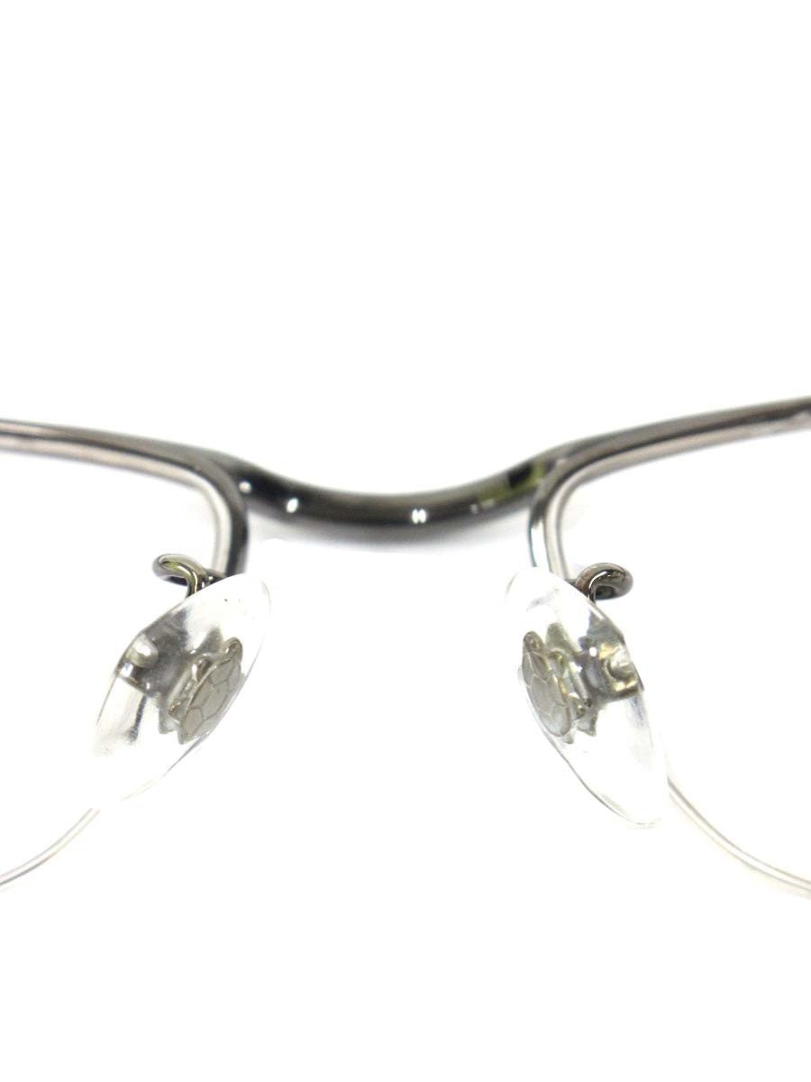 フォーナインズ S-801T メガネ ガンメタル/ブラック メタルフレーム ハーフリム スクエア ITW7G1K447BF