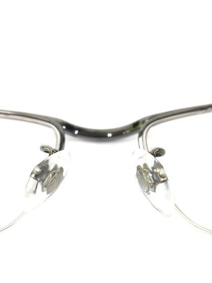 フォーナインズ S-801T メガネ ガンメタル/ブラック メタルフレーム ハーフリム スクエア ITW7G1K447BF