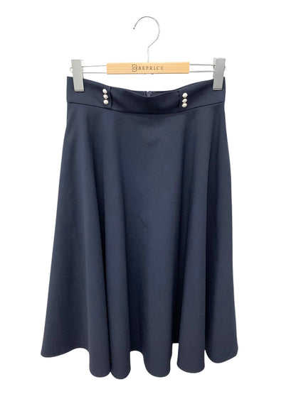 ルネ 5114140 スカート 36 ネイビー パールビジー フレア IT6FYJ2P57SJ