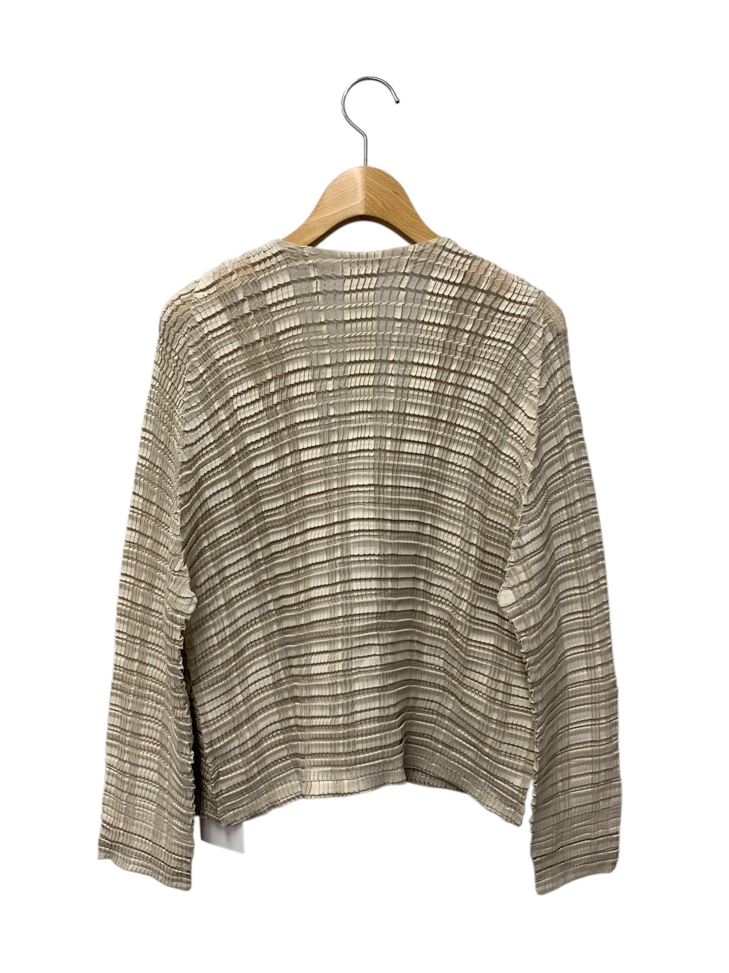 イッセイミヤケ IM21FJ652 カーディガン 2 グレージュ プリーツ加工 IT1CKU4ADSLW 【SALE】