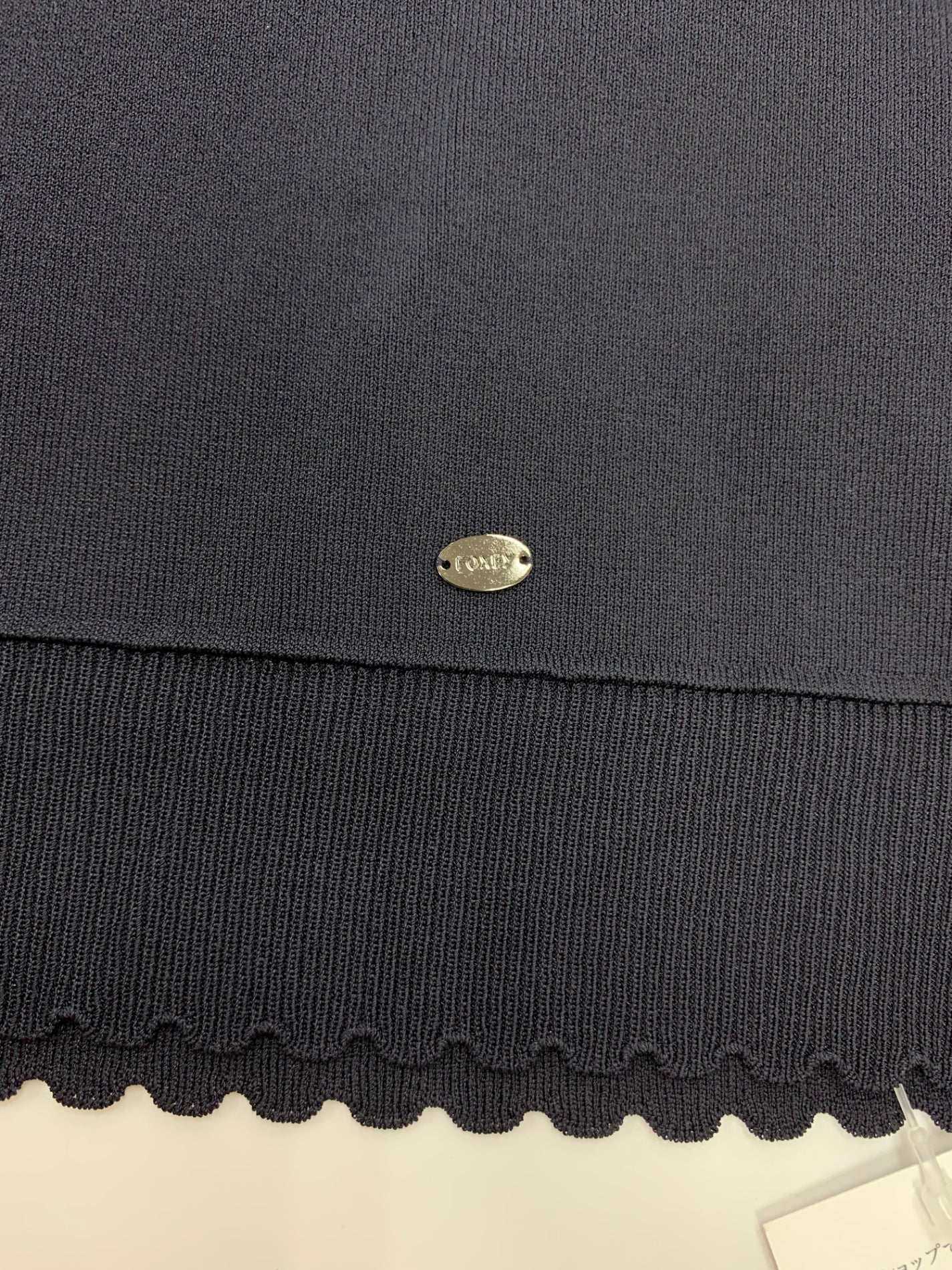 フォクシー Knit Top  Mariage 45338 トップス 40 ネイビー ストレッチ 半袖 ITZ83ADYGW2Q