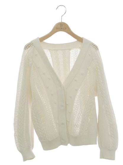 グレースコンチネンタル 1915 3054-0 カーディガン 36 ホワイト カットワークレース ITSGRU6WPX1M