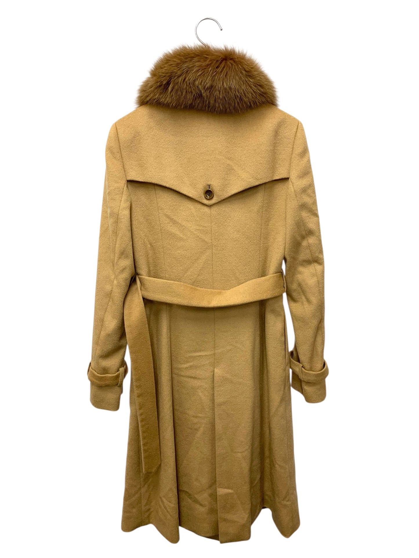 アナイ 17027-42-83-360 コート 36 キャメル ウール フォックスファー IT43B67BDK4Y