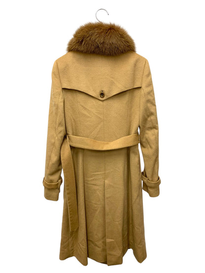 アナイ 17027-42-83-360 コート 36 キャメル ウール フォックスファー IT43B67BDK4Y
