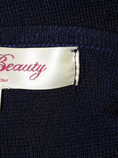 スーパービューティー カーディガン 40 ネイビー フラワーモチーフ レース ITMWPCZ9USV4