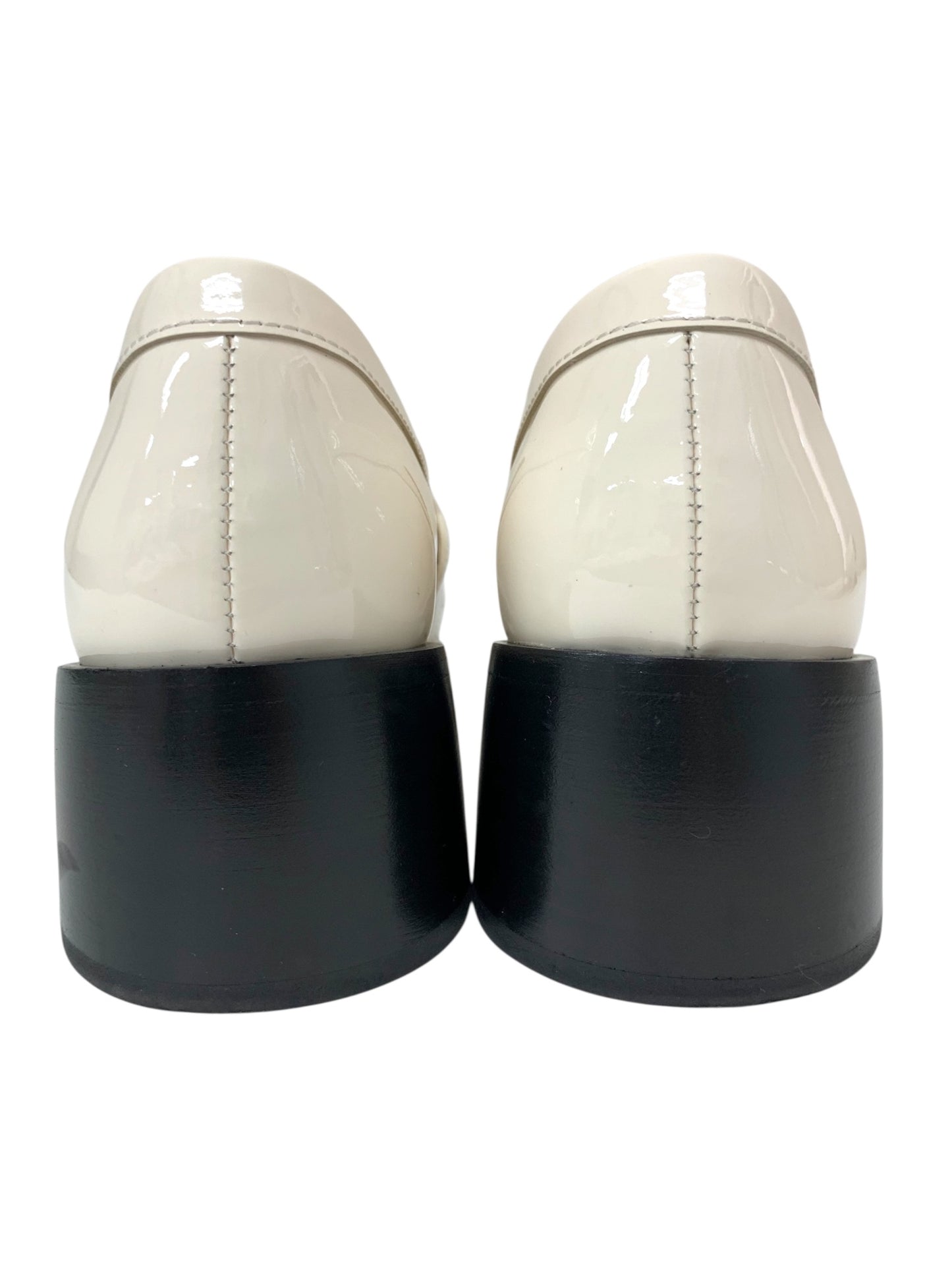 ロジェヴィヴィエ ローファー 36 アイボリー レンジャー パテントレザー クリスタル ITGKLDAU37IO