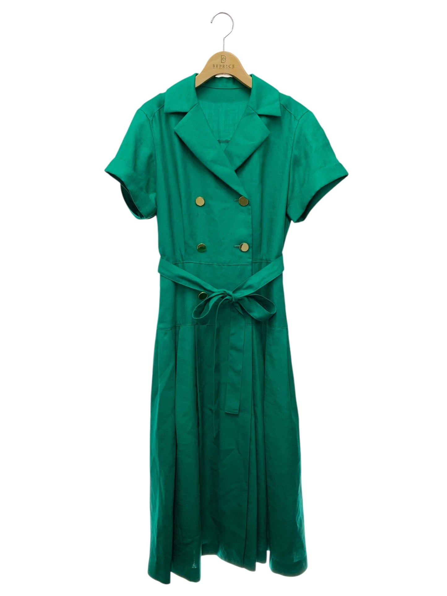 グレースクラス 02222 ワンピース 36 グリーン ゴールドボタン ITICS74512S4