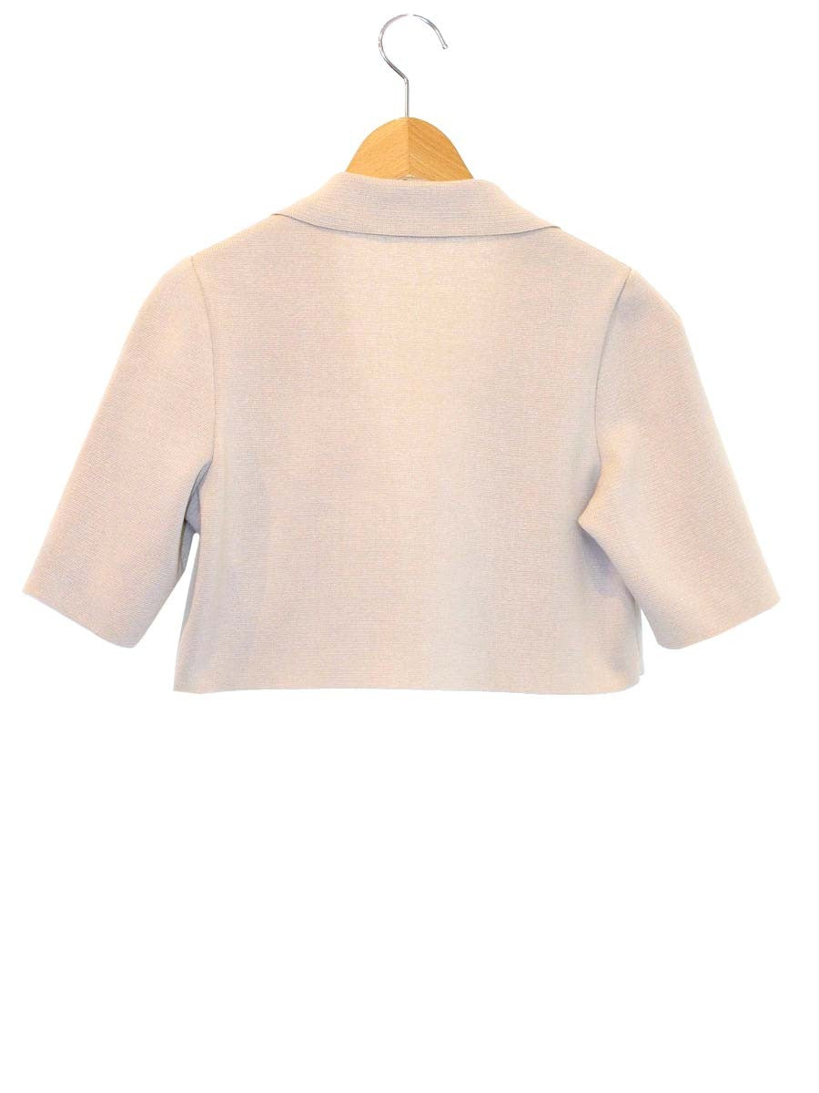フォクシーブティック Jacket Little Jewel 37110 ニットジャケット 38 ベージュ 2018年増産品 ITA7SA7VRTVG
