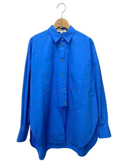 エンフォルド ROUND-SLIT SHIRT 300GS230-0260 シャツ 38 ブルー コットン ラウンドスリット ITD7CX4G0UZI