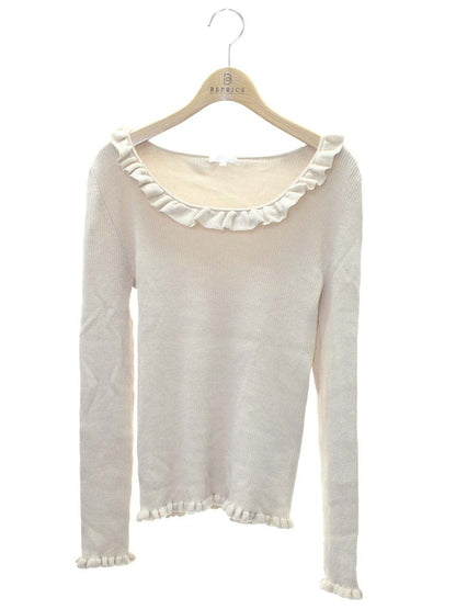 トゥービーシック W5N52-424-40 ニット 2 ベージュ フリル ITZVYASQ9O7G