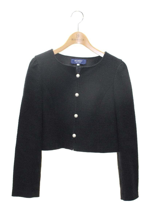 エムズグレイシー 314112 ボレロ 38 ブラック フェイクパール IT66E7IL7TC2