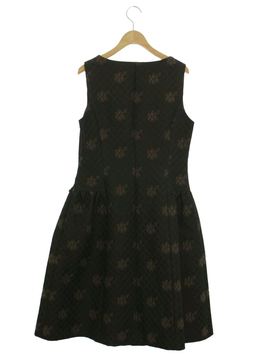 エムズグレイシー 311507 ジャンパースカート 40 ブラウン カメリア