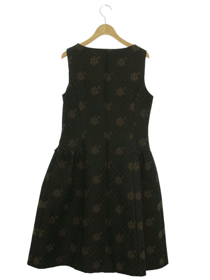 エムズグレイシー 311507 ジャンパースカート 40 ブラウン カメリア ダブルジップ チェック IT1GEEPWDYN8