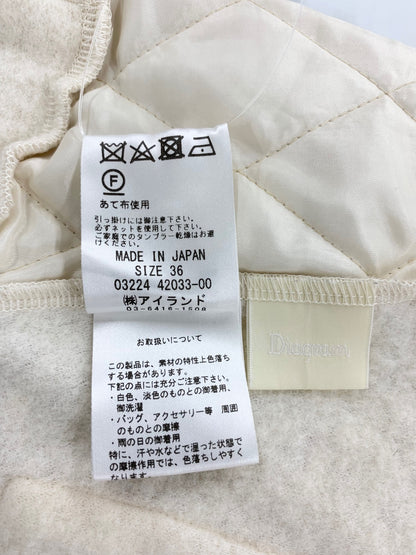 ダイアグラム ジャージオーバートップ 0322442033 パーカー 36 アイボリー キルティング IT7KJ7TX5HW3