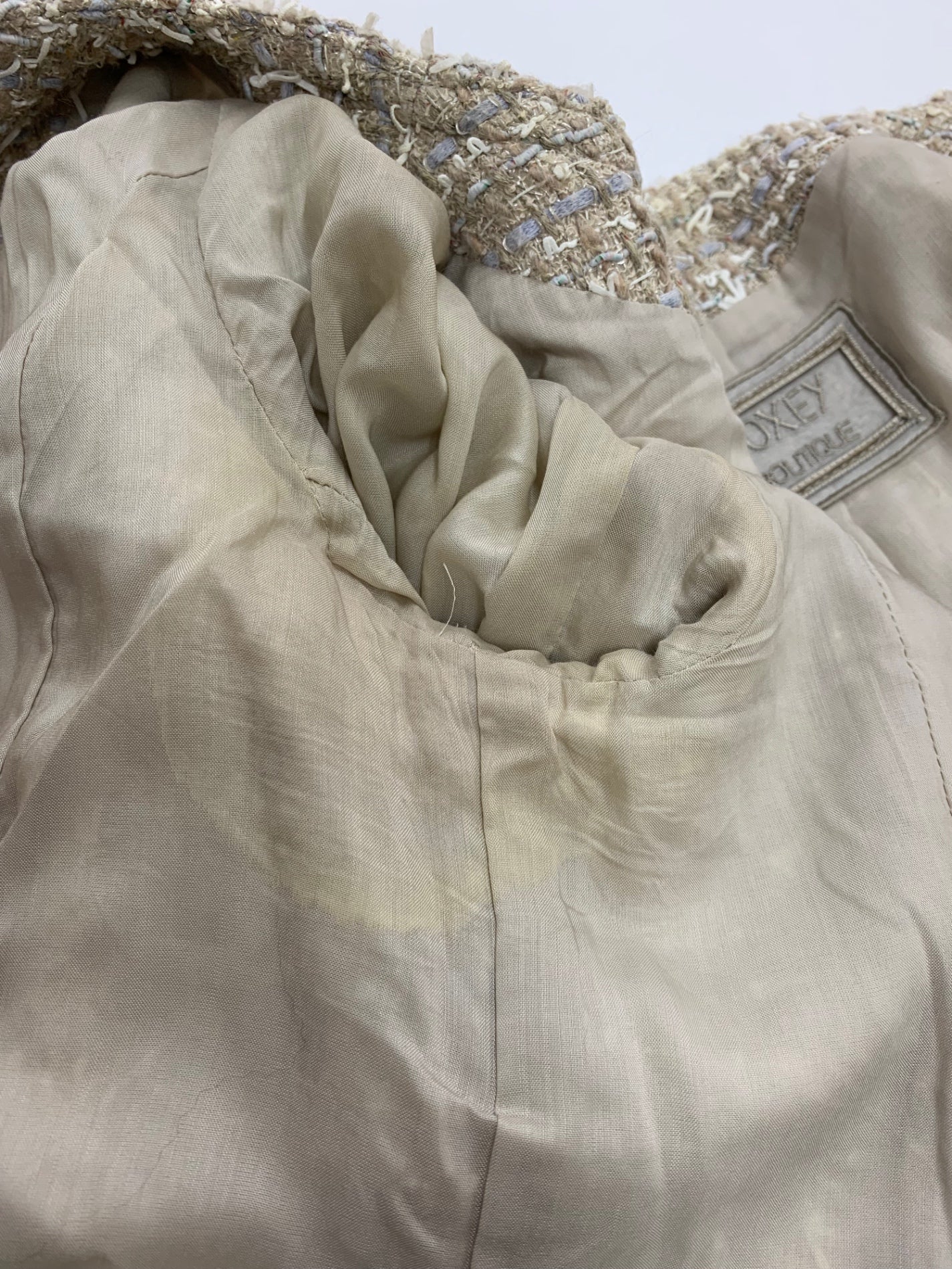 フォクシーブティック Jacket Fiore 43253 ジャケット 40 ベージュ ツイード IT4E35JP5TES